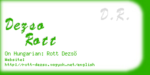 dezso rott business card